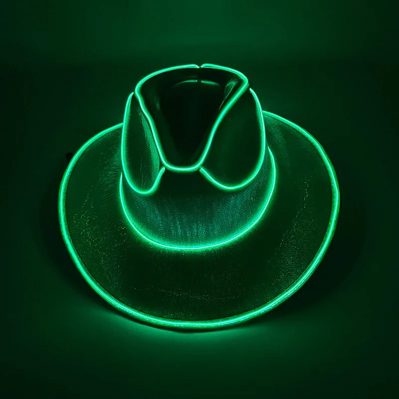 Led Cowboy Hat Colorful Colorful Denim Hat Glowing Cowgirl Hat Glowing For Dance Costume Christmas Party Halloween Party