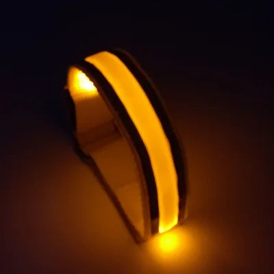 LED Light Armbands Flashing Fiber Optic Glowing Bracelet Wrist Strap Christmas Cheer Luminous Arm Straps running led light