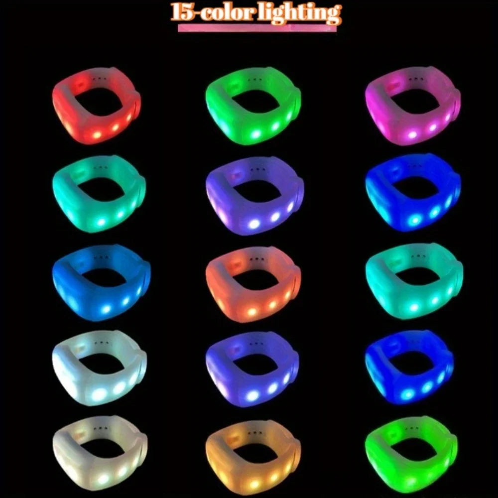 15-Color Glowing Fluorescent Bracelet Led Bracelet  LED Accessory for Wedding Birthday Dark Party