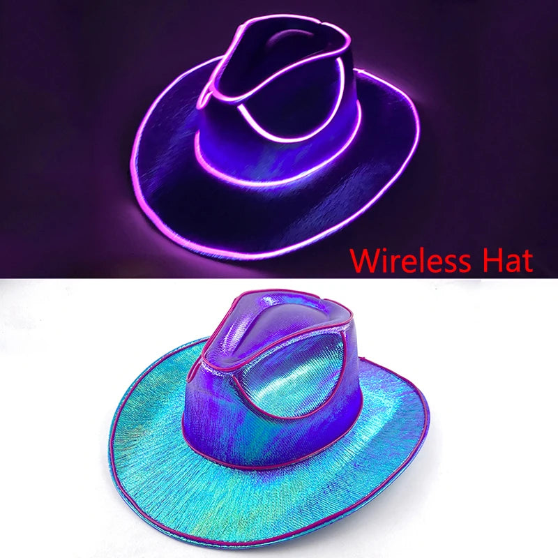 Luminous Neon LED Men Women Solid Color Bucket Hats Hip Hop Panama Cap Fisherman Hats Cotton Outdoor Summer Casual Fishing Cap