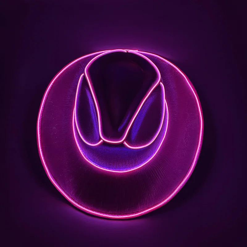 Led Cowboy Hat Colorful Colorful Denim Hat Glowing Cowgirl Hat Glowing For Dance Costume Christmas Party Halloween Party