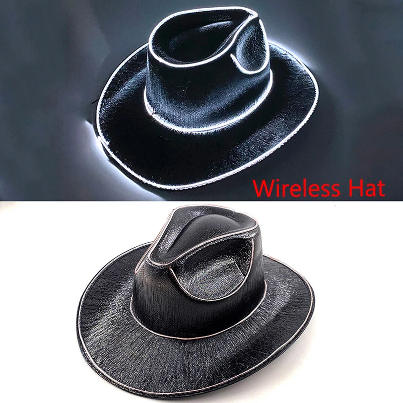 Luminous Neon LED Men Women Solid Color Bucket Hats Hip Hop Panama Cap Fisherman Hats Cotton Outdoor Summer Casual Fishing Cap