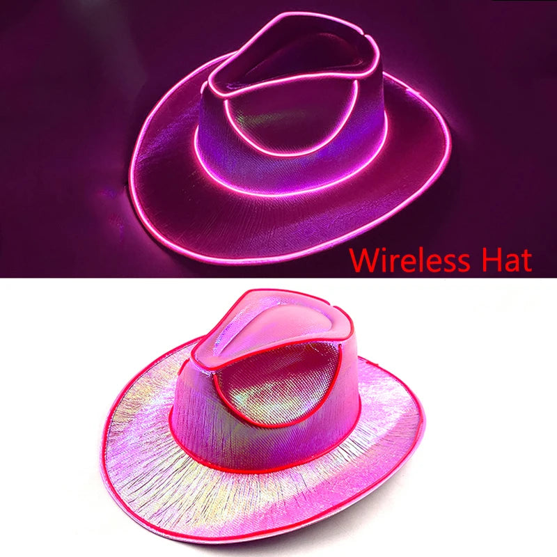 Luminous Neon LED Men Women Solid Color Bucket Hats Hip Hop Panama Cap Fisherman Hats Cotton Outdoor Summer Casual Fishing Cap