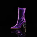 LED Light-Up Transparent PVC Luminous Fashion YK2 Ankle Boots Women Chunky Block Heel Pointed Toe Halloween Party Stage BootF491