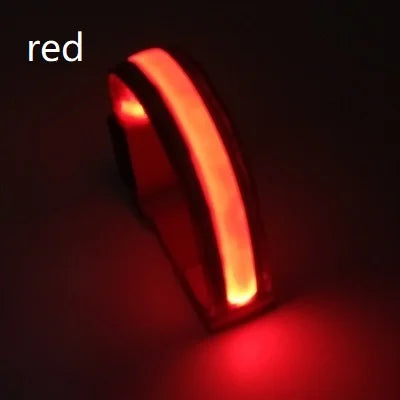 LED Light Armbands Flashing Fiber Optic Glowing Bracelet Wrist Strap Christmas Cheer Luminous Arm Straps running led light