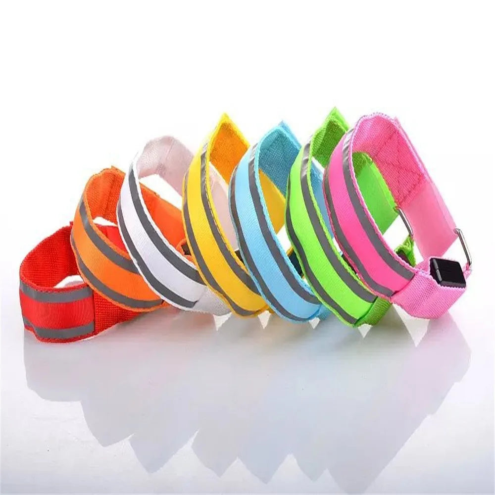 LED Light Armbands Flashing Fiber Optic Glowing Bracelet Wrist Strap Christmas Cheer Luminous Arm Straps running led light