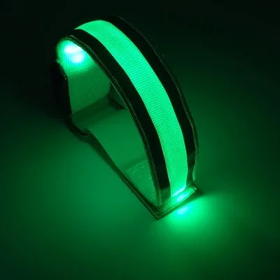 LED Light Armbands Flashing Fiber Optic Glowing Bracelet Wrist Strap Christmas Cheer Luminous Arm Straps running led light