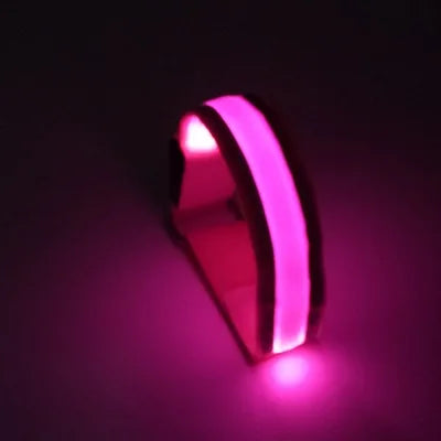 LED Light Armbands Flashing Fiber Optic Glowing Bracelet Wrist Strap Christmas Cheer Luminous Arm Straps running led light