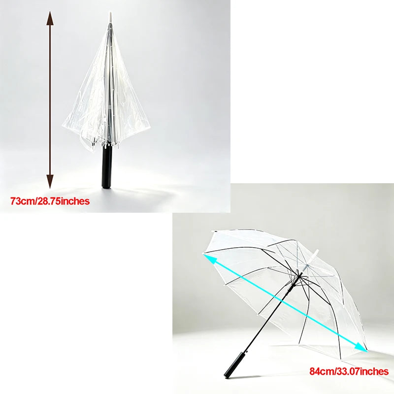 Luminous LED Light Up Transparent Umbrella Party Wedding Night Walking Decor Umbrella Multiple Colors Optional