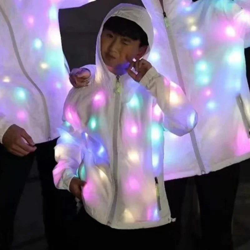 LED Clothes Lumnious Glow Dancing Costume Halloween Christmas Party Clothes Rave Jacket Led Night Run Light Waterproof Clothes